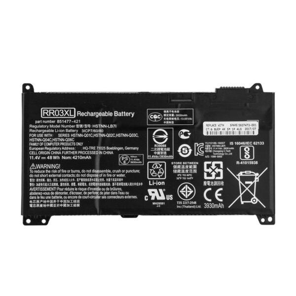 HP RR03XL Battery OEM Genuine HP48Wh for ProBook 430 440 450 455 470 G4 HSTNN-UB7C