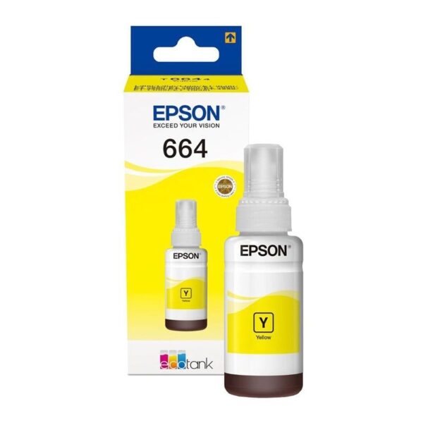EPSON 664 Yellow Ink Bottle – 70ml Original