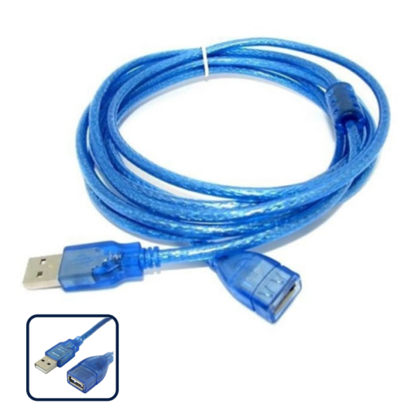 EXTENTION CABLE 3M USB-BLUE