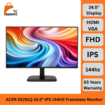 ACER EK251Q 24.5" IPS 144HZ Frameless Monitor