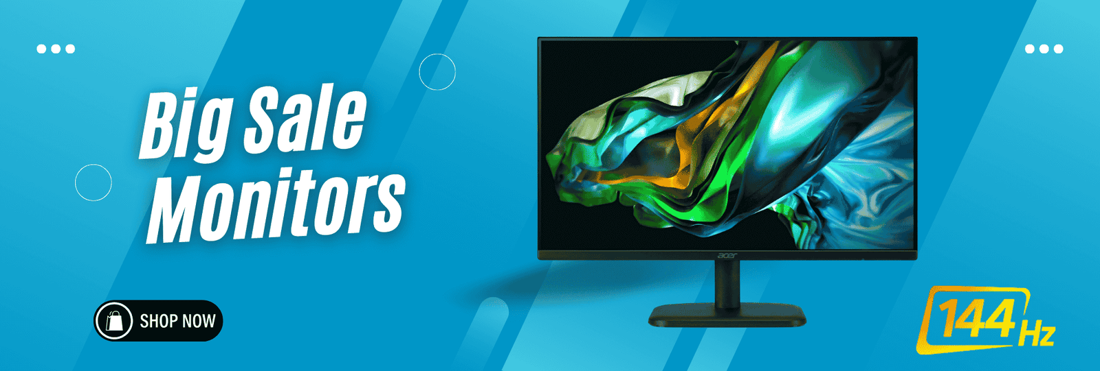 Promotional banner for monitors sale