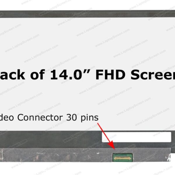 Laptop Display NV140FHM-N61 14" 30 pin Full HD IPS No Bracket Narrow PCBA 22cm- 6M
