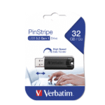 VERBATIM 32GB PinStripe USB 3.2 Gen 1 Flash Drive