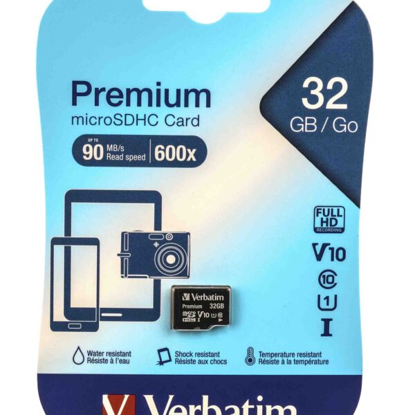 VERBATIM 32GB PREMIUM MICRO SDHC CARD